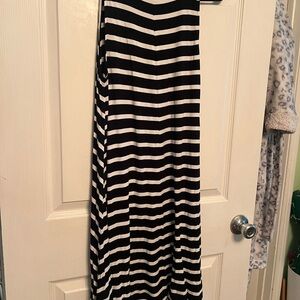 Old Navy Navy and White Striped Dress Sleeveless
